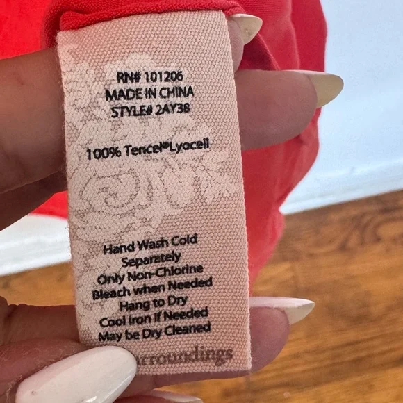 Soft Surroundings Belted Wrap Hi Low Orange Dress Sz XL - Picture 9 of 12